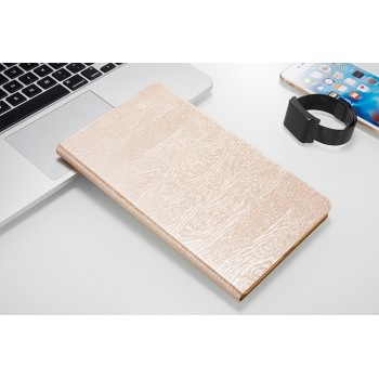 Чехол книжка подставка текстура Дерево на непрозрачной поликарбонатной основе для Huawei MediaPad M3 Lite 10 Бежевый