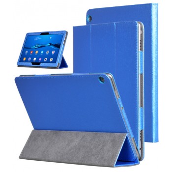 Сегментарный чехол книжка подставка текстура Золото с рамочной защитой экрана для Huawei MediaPad M3 Lite 10 Синий