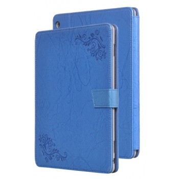 Чехол книжка подставка текстура Узоры на непрозрачной поликарбонатной основе для Huawei MediaPad M3 Lite 10 Синий