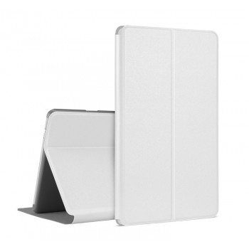 Чехол книжка подставка на непрозрачной поликарбонатной основе для Huawei MediaPad M3 Lite 10 Белый