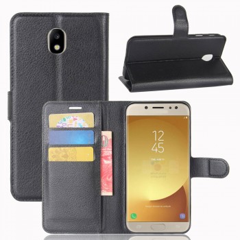 Чехол портмоне подставка на силиконовой основе на магнитной защелке для Samsung Galaxy J7 (2017)