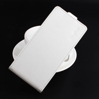 Чехол вертикальная книжка на пластиковой основе на магнитной защелке для Sony Xperia Z1 Белый