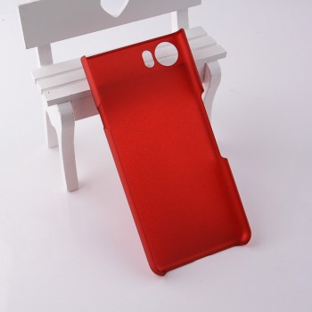 Пластиковый непрозрачный матовый чехол для BlackBerry KEYone Красный