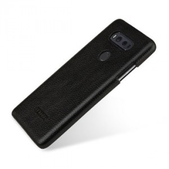 Кожаный чехол накладка (премиум нат. кожа) для LG V20  Черный