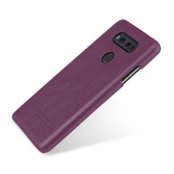 Кожаный чехол накладка (премиум нат. кожа) для LG V20  Фиолетовый