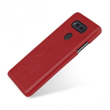 Кожаный чехол накладка (премиум нат. кожа) для LG V20  Красный