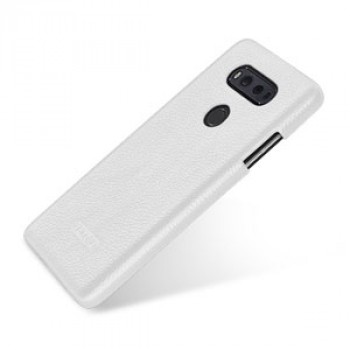 Кожаный чехол накладка (премиум нат. кожа) для LG V20  Белый