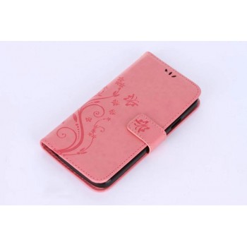 Винтажная чехол портмоне подставка на силиконовой основе на магнитной защелке для Doogee X6 Розовый