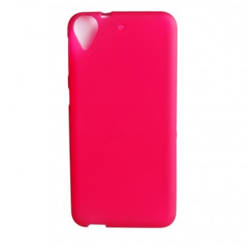 Силиконовый матовый полупрозрачный чехол для HTC Desire 650  Красный