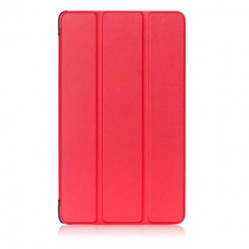 Сегментарный чехол книжка подставка на непрозрачной поликарбонатной основе для Huawei MediaPad M3 Lite 8 Красный