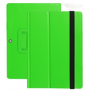 Чехол книжка подставка с рамочной защитой экрана для Lenovo Miix 320 Зеленый
