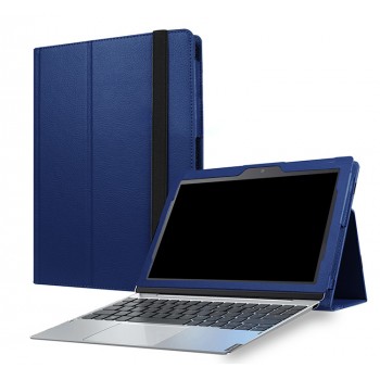 Чехол книжка подставка с рамочной защитой экрана для Lenovo Miix 320 Синий