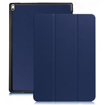 Сегментарный чехол книжка подставка на непрозрачной поликарбонатной основе для Lenovo Tab 4 10 Синий