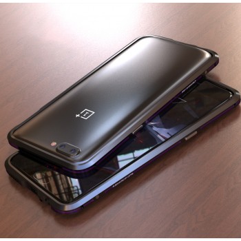 Металлический округлый двухцветный премиум бампер сборного типа на винтах для OnePlus 5 