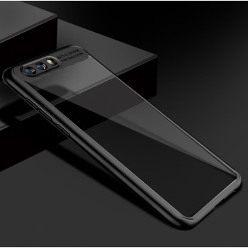 Силиконовый глянцевый полупрозрачный чехол для Huawei Honor 9 Черный