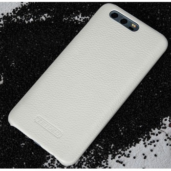 Кожаный чехол накладка (премиум нат. кожа) для Huawei Honor 9  Белый