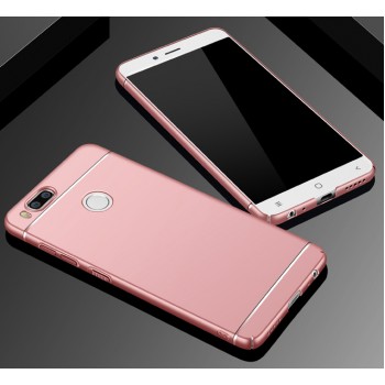 Пластиковый непрозрачный матовый чехол текстура Полосы для Xiaomi Mi5X/Mi A1 Розовый