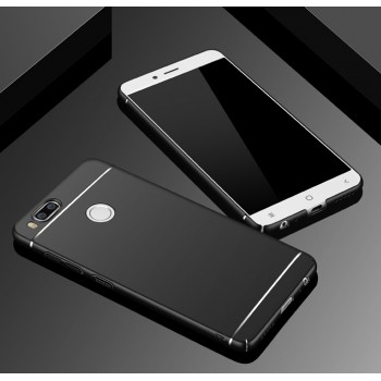 Пластиковый непрозрачный матовый чехол текстура Полосы для Xiaomi Mi5X/Mi A1 Черный