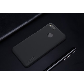 Пластиковый непрозрачный матовый нескользящий премиум чехол с повышенной шероховатостью для Xiaomi Mi5X/Mi A1 Черный