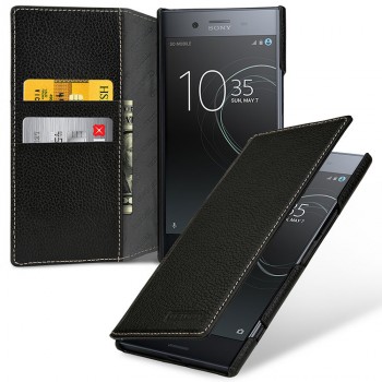 Кожаный чехол портмоне (премиум нат. кожа) для Sony Xperia XZ Premium 