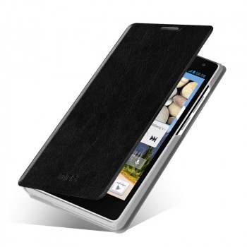 Винтажный чехол горизонтальная книжка подставка на силиконовой основе для Huawei Honor 6 Черный