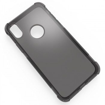 Силиконовый глянцевый полупрозрачный чехол с усиленными углами для Iphone X 10/XS Серый