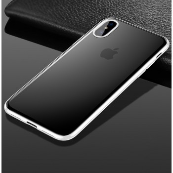 Силиконовый матовый полупрозрачный чехол с допзащитой камеры для Iphone X 10/XS Белый