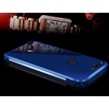 Металлический округлый бампер с поликарбонатной накладкой на пряжке для Xiaomi Mi5X/Mi A1 Синий