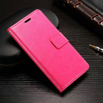 Винтажный чехол портмоне подставка на силиконовой основе с отсеком для карт на магнитной защелке для Alcatel Shine Lite  Розовый