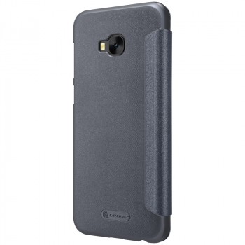 Чехол горизонтальная книжка на пластиковой нескользящей премиум основе для ASUS ZenFone 4 Selfie Pro  Черный