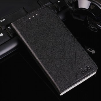 Чехол горизонтальная книжка подставка текстура Линии на пластиковой основе с отсеком для карт для Huawei Honor 6C Pro Черный