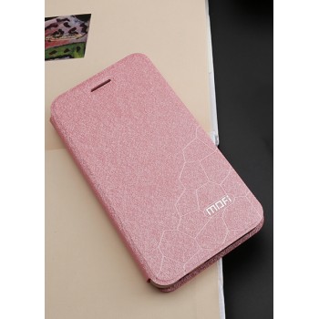 Чехол горизонтальная книжка подставка текстура Соты на силиконовой основе для Huawei Honor 6C Pro  Розовый