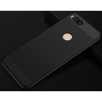 Пластиковый непрозрачный матовый чехол с текстурным покрытием Точки для Xiaomi Mi5X/Mi A1 Черный