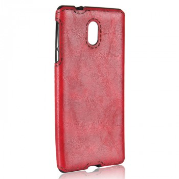 Силиконовый чехол накладка для Nokia 3 с текстурой кожи Красный