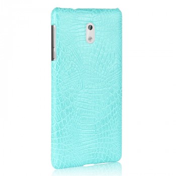 Чехол задняя накладка для Nokia 3 с текстурой кожи крокодила Голубой
