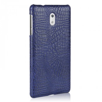 Чехол задняя накладка для Nokia 3 с текстурой кожи крокодила Синий