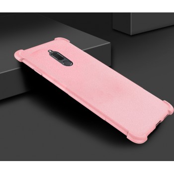 Силиконовый матовый непрозрачный чехол с нескользящим софт-тач покрытием и усиленными углами для Huawei Nova 2i  Розовый