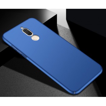 Пластиковый непрозрачный матовый чехол с допзащитой торцов для Huawei Nova 2i Синий