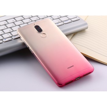 Силиконовый глянцевый полупрозрачный градиентный чехол для Huawei Nova 2i  Розовый