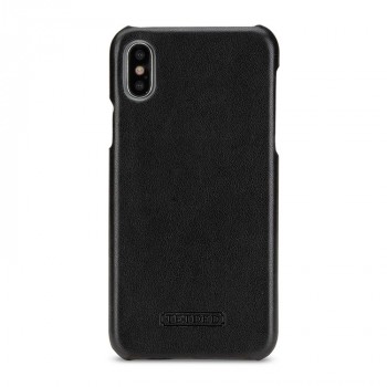 Кожаный чехол накладка (премиум нат. кожа) для Iphone X 10/XS Черный