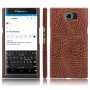Чехол задняя накладка для Blackberry Priv с текстурой кожи