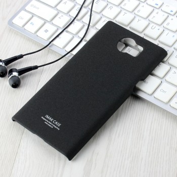Пластиковый непрозрачный матовый нескользящий премиум чехол с повышенной шероховатостью для Blackberry Priv  Черный