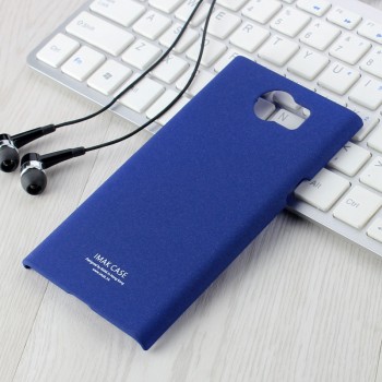 Пластиковый непрозрачный матовый нескользящий премиум чехол с повышенной шероховатостью для Blackberry Priv  Синий