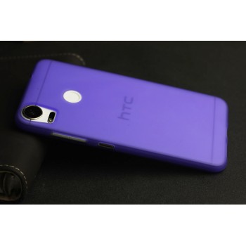 Силиконовый матовый полупрозрачный чехол для HTC Desire 10 Pro  Фиолетовый