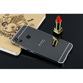 Двухкомпонентный чехол c металлическим бампером с поликарбонатной накладкой и зеркальным покрытием для HTC Desire 10 Pro 