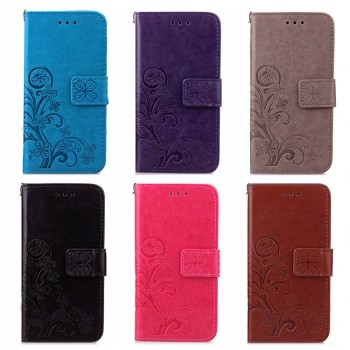 Чехол портмоне подставка текстура Цветы на силиконовой основе с отсеком для карт на дизайнерской магнитной защелке для HTC Desire 10 Pro 