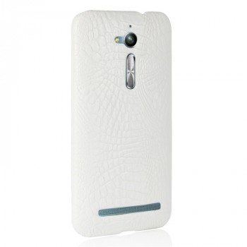 Чехол задняя накладка для ASUS ZenFone Go ZB500KG/ZB500KL с текстурой кожи Белый