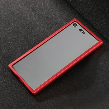 Металлический прямоугольный бампер для Sony Xperia XZ Premium Красный