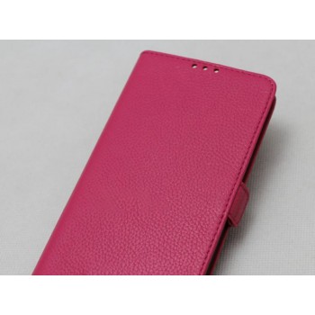 Кожаный чехол горизонтальная книжка подставка с магнитной застежкой для Sony Xperia XZ Premium Розовый