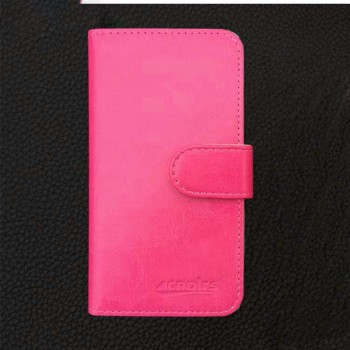 Чехол горизонтальная книжка на клеевой основе с отсеком для карт на магнитной защелке для Philips X586 Розовый